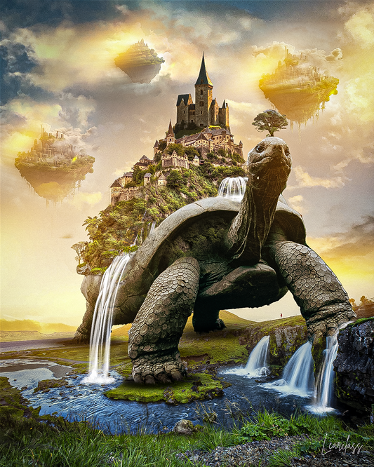 348. Flyer de tortuga surrealista