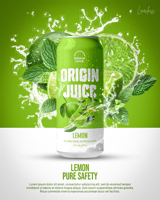 443. Flyer para jugo de limón