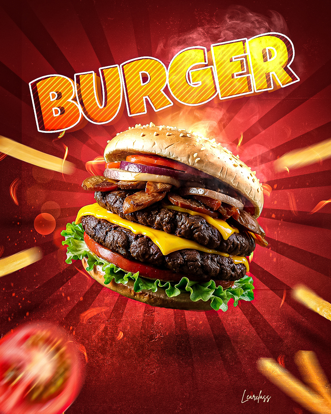 456. Flyer para hamburguesa