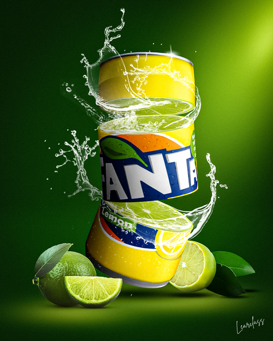 521. Flyer para gaseosa fanta de limón